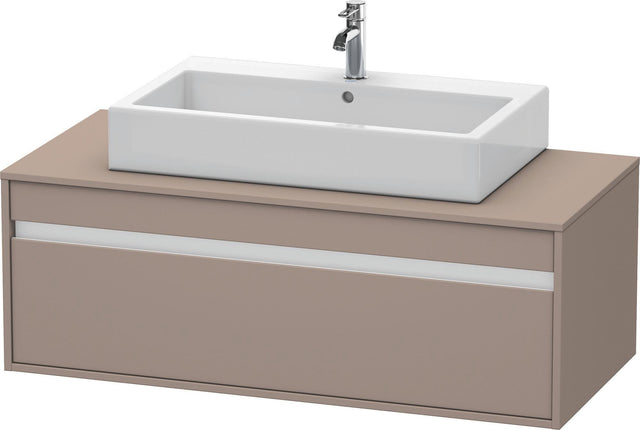Duravit Ketho Waschtischunterbau wandhängend 1200 mm basalt matt mit 1 Auszug für Aufsatzwaschtisch