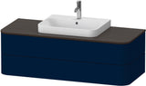 DURAVIT Happy D.2+ Konsolenwaschtischunterbau 1300 mm taupe supermatt mit Tip-On Technik und LED-Innenbeleuchtung