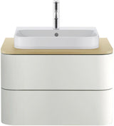 Duravit Konsole Happy D.2+ 650x480mm Weiß Hochglanz mit 1 Ausschnitt