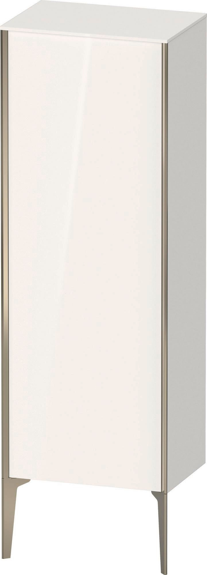 Duravit XViu Halbhochschrank 500x360x1330 mm, 1 Tür rechts, Tip-on, Weiß Matt