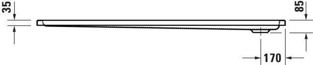 DURAVIT D-Code Duschwanne 1300x800x85 mm Weiß Sanitäracryl rechteckig