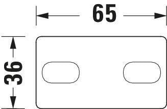 DURAVIT DuraSystem Schallschutz-Set 65 x 36 mm für Einzelmontage – 4 Stück