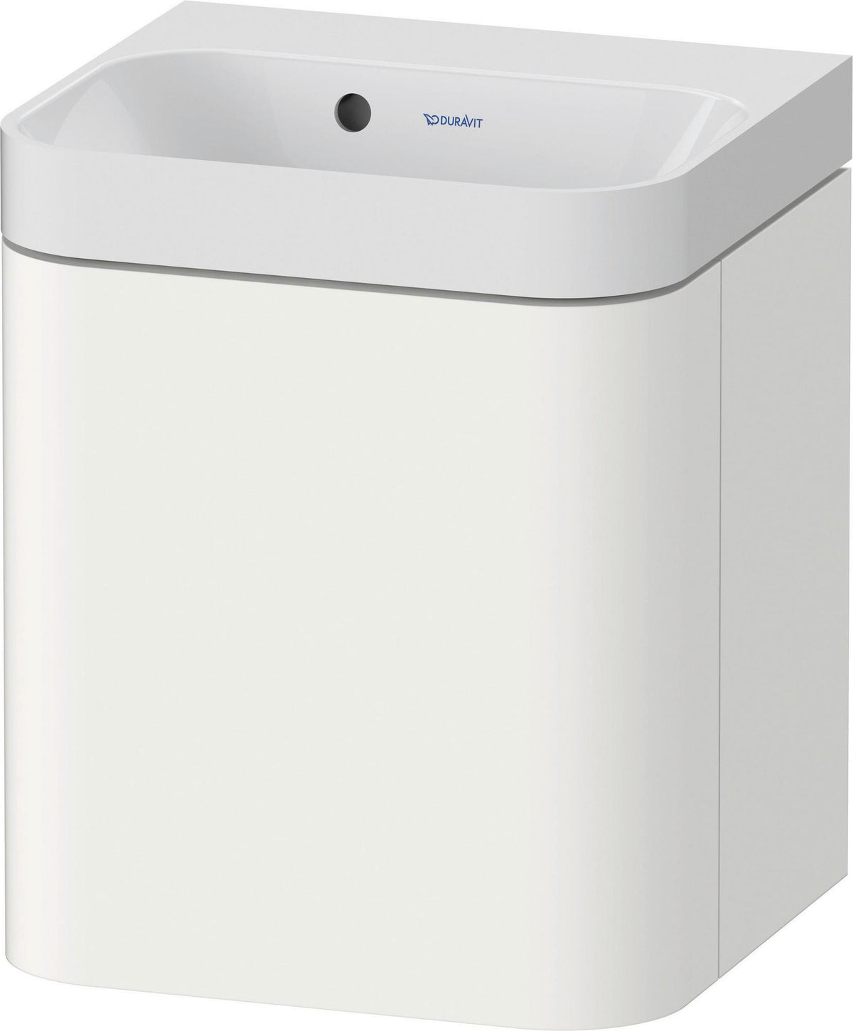 DURAVIT Happy D.2 Waschtischset 400 mm wandhängend mit Unterschrank, 1 Tür, weiß seidenmatt