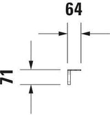 DURAVIT Handtuchhalter Universal Schwarz Matt 449 mm – 1 Arm, Montage an Waschtisch