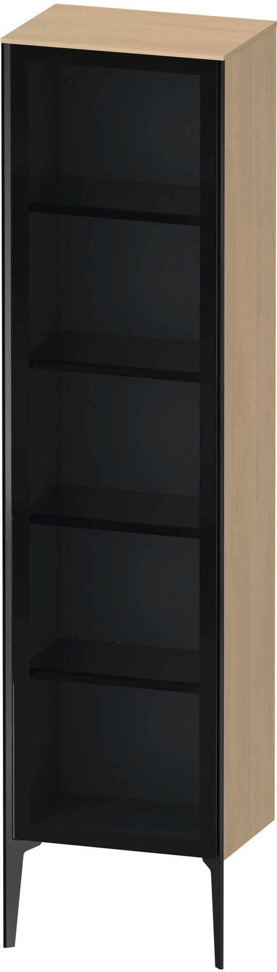 DURAVIT XViu Hochschrank 1770 mm Glasfront Nussbaum matt – Soft-Close & Tip-On
