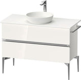 DURAVIT Sivida Waschtischunterbau 1045 mm, bodenstehend, 2 Schubkästen, Soft-Close, Weiß Matt