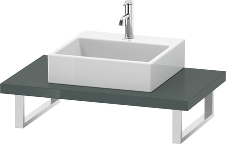 Duravit L-Cube Konsole 45x550 mm Amerikanischer Nussbaum mit Ausschnitt