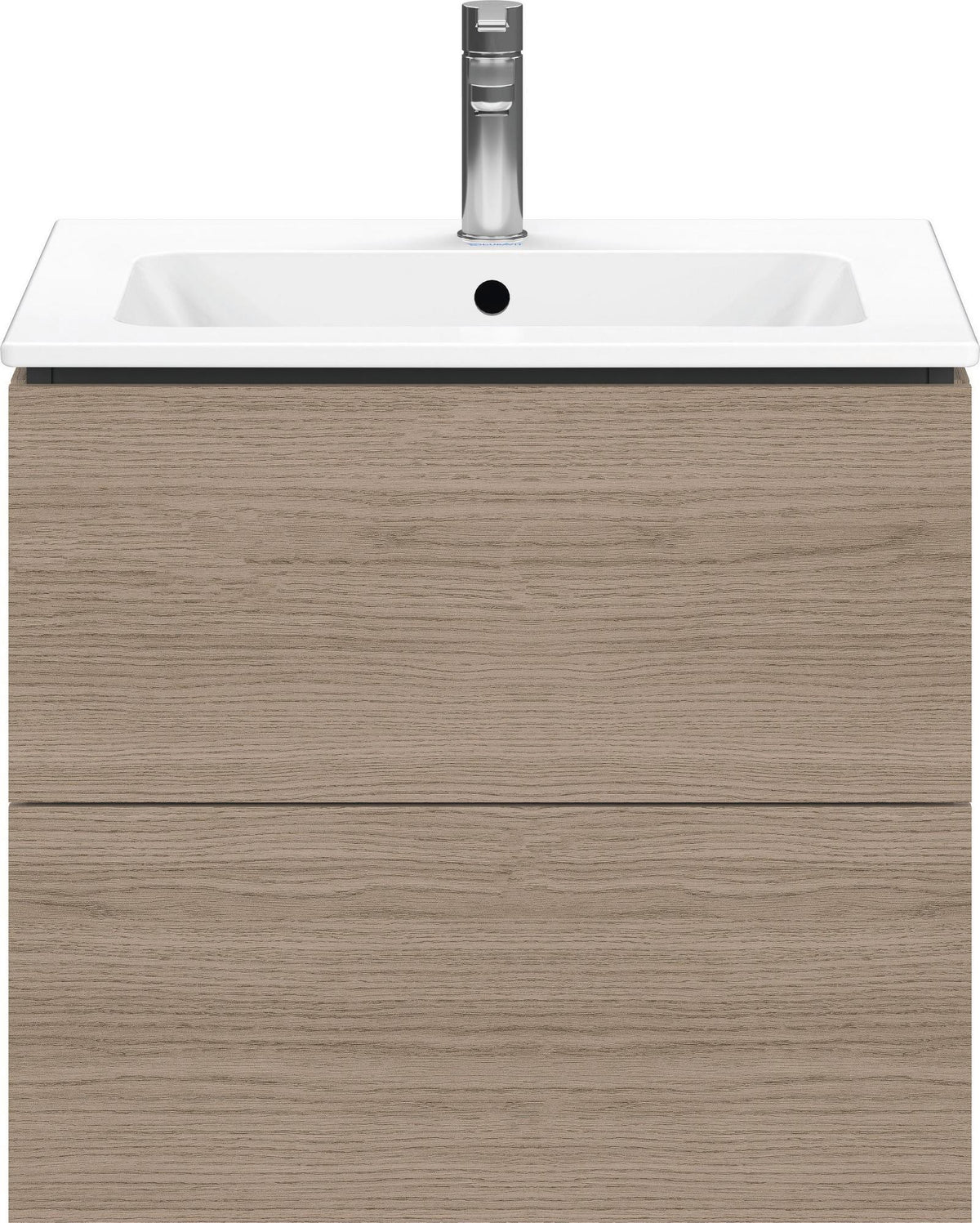 Duravit L-Cube Waschtischunterbau 481x620x550 mm, 2 Schubkästen, Amerikanisch Nussbaum – Wandhängend