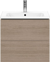 Duravit L-Cube Waschtischunterbau 481x620x550 mm, 2 Schubkästen, Amerikanisch Nussbaum – Wandhängend