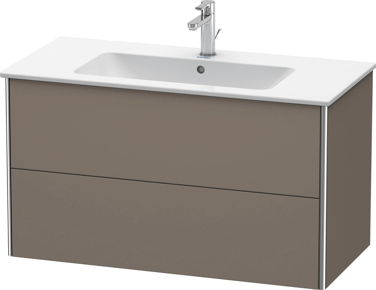 Duravit XSquare Waschtischunterbau 610 mm Nachtblau Seidenmatt mit 2 Schubkästen