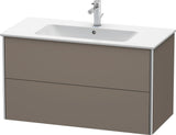 Duravit XSquare Waschtischunterbau 610 mm Nachtblau Seidenmatt mit 2 Schubkästen