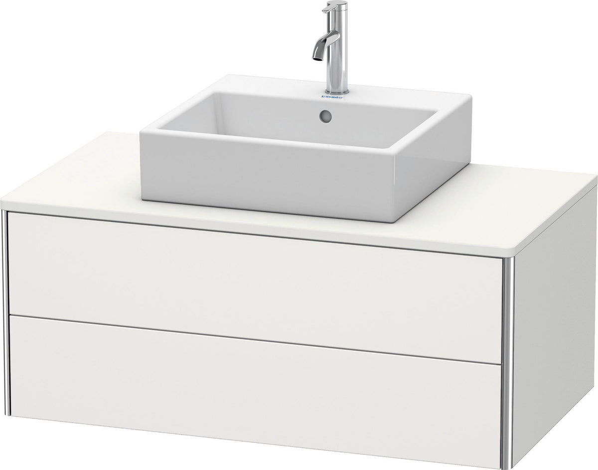 DURAVIT XSquare Waschtischunterbau 1000 mm wandhängend Weiß Seidenmatt mit 2 Schubkästen