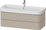 DURAVIT Waschtischunterbau Happy D.2+ wandhängend 1175 mm Taupe supermatt mit Tip-On Technik