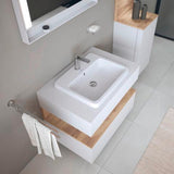 DURAVIT Qatego Einbauwaschtisch 550 mm Weiß mit HygieneGlaze, 1 Hahnloch & Überlauf