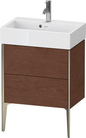 Duravit Waschtischunterbau XVIU 584x733x384mm 2 Auszüge Nussbaum mittel s-matt