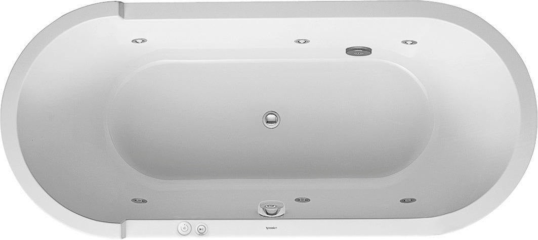 DURAVIT Starck Whirlwanne 1800x800 mm freistehend, oval, Acryl, Air-System, 2 Rückenschrägen, Weiß