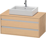 DURAVIT Ketho Waschtischunterbau wandhängend 1000 mm basalt matt – 2 Schubkästen, Soft-Close