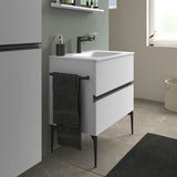 DURAVIT Sivida Waschtischunterbau 810 mm, bodenstehend, 2 Schubkästen, Chrom/Graphit Matt