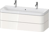 Duravit Waschtischset Happy D.2 Plus 1175x490mm Taupe Supermatt mit Hahnloch