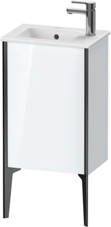 Duravit XViu Waschtischunterbau bodenstehend 594 mm, 1 Tür rechts, weiß hochglanz – ohne Griff