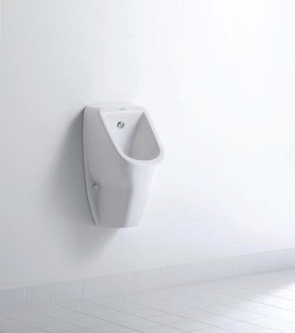 DURAVIT D-Code Urinal rimless, Zulauf hinten, ohne Fliege, weiß – Sanitärkeramik