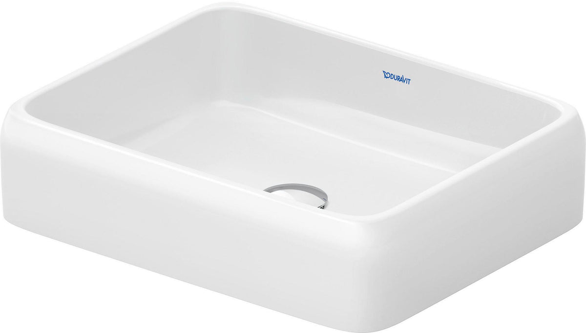DURAVIT Qatego Aufsatzbecken 500 mm Weiß HygieneGlaze ohne Hahnloch und Überlauf