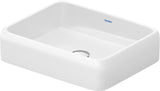 DURAVIT Qatego Aufsatzbecken 500 mm Weiß HygieneGlaze ohne Hahnloch und Überlauf