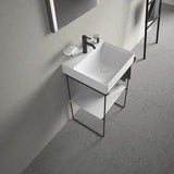 DURAVIT Metallkonsole DuraSquare für Waschtisch 235350, höhenverstellbar, mit Handtuchhalter, Chrom