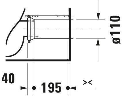 DURAVIT ME by Starck Stand-WC 650 mm weiß, spülrandlos, Tiefspüler, WonderGliss