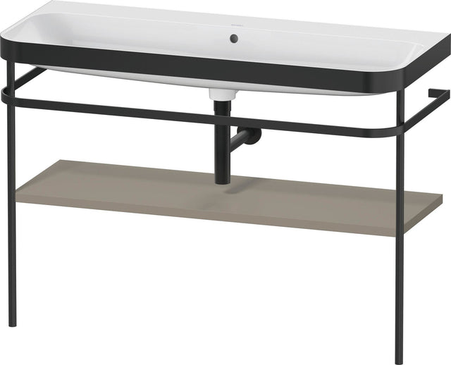 DURAVIT Happy D.2 c-bonded Set: Metallkonsole, bodenstehend, 1175 mm, Steingrau Seidenmatt