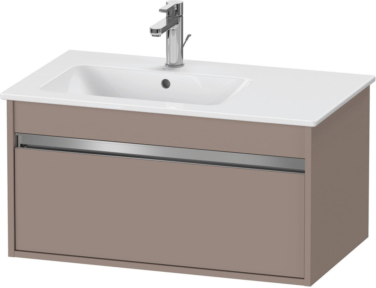 Duravit Ketho Waschtischunterbau 800 mm betongrau matt mit 1 Auszug und Soft-Close