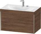 Spanplatte / Nussbaum / m.Viu,2Schk.,503x800x480mm 2Hl,champ.matt/nussbaum dunkel,Rahmen C