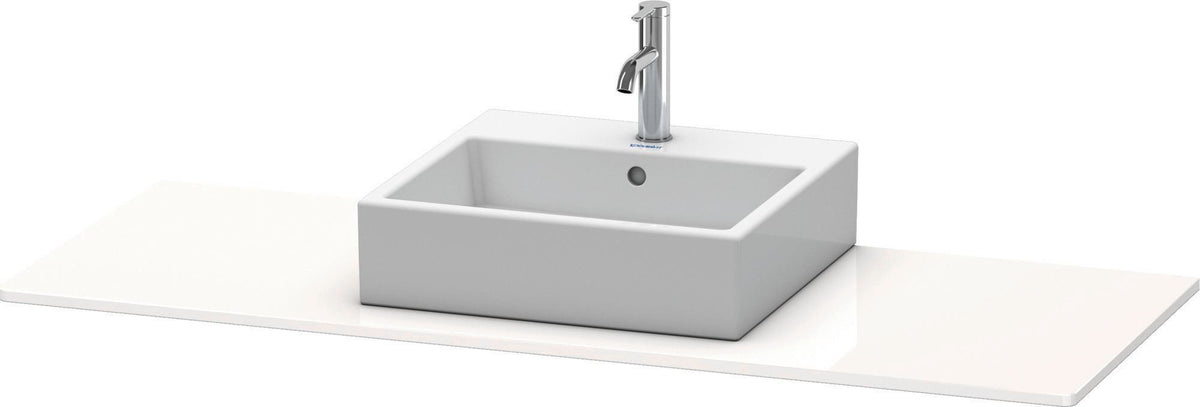 DURAVIT XSquare Konsole 1400 mm Dolomiti Grey Hochglanz mit 1 Ausschnitt