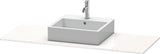 DURAVIT XSquare Konsole 1400 mm Dolomiti Grey Hochglanz mit 1 Ausschnitt