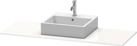 DURAVIT XSquare Konsole 1400 mm Dolomiti Grey Hochglanz mit 1 Ausschnitt