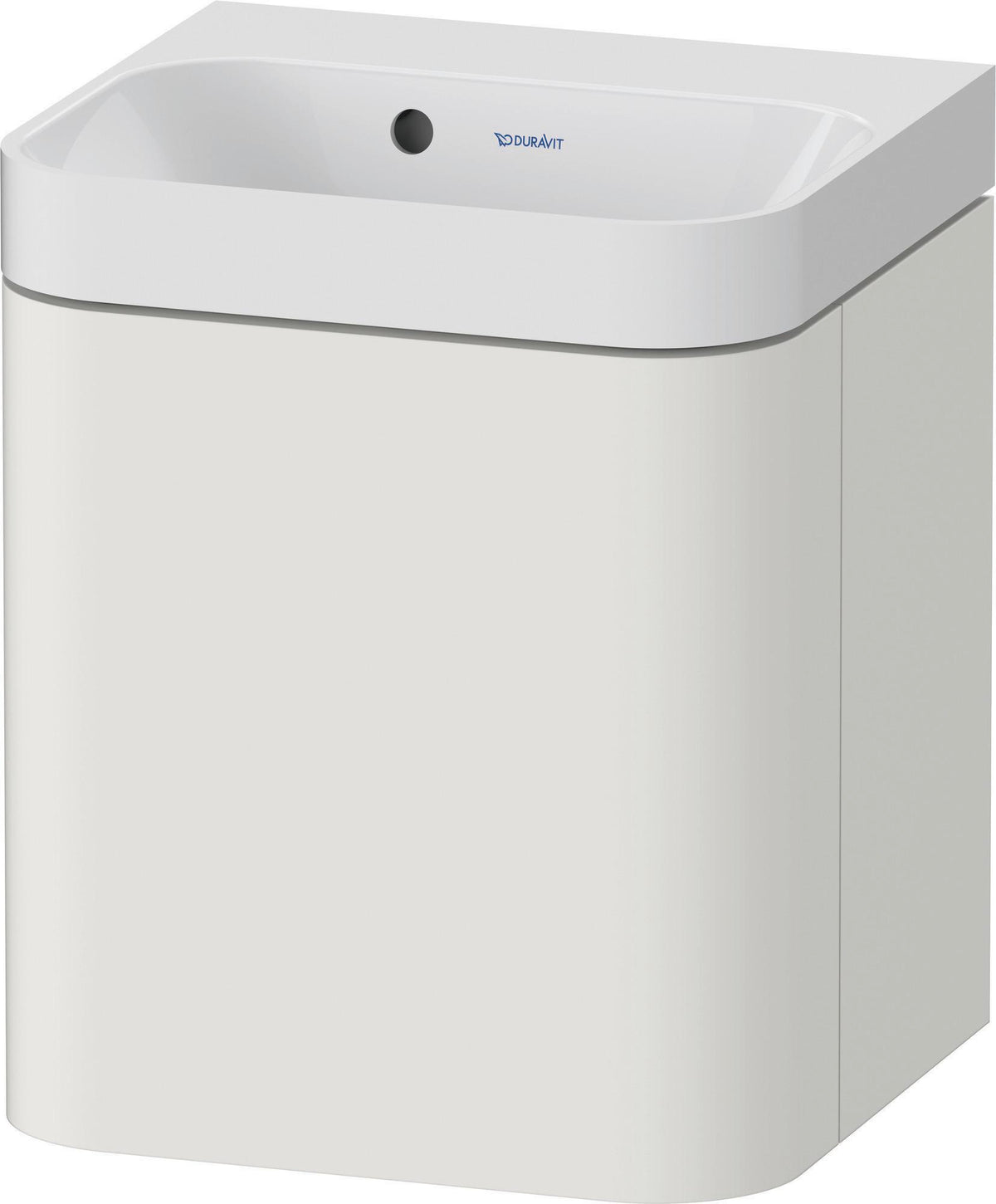 DURAVIT Happy D.2 Waschtischset 400 mm wandhängend mit Unterschrank, 1 Tür, weiß seidenmatt