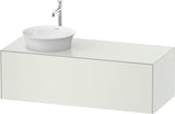 Duravit White Tulip Waschtischunterbau 1300 mm, 1 Auszug, weiß seidenmatt, mit Beleuchtung – Design Philippe Starck