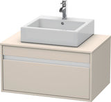 Duravit Ketho Waschtischunterbau wandhängend 800 mm, 1 Auszug, weiß matt, für Aufsatzwaschtisch