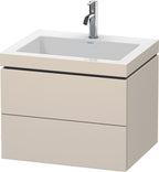 Spanplatte / taupe matt / mit 1 Hahnloch