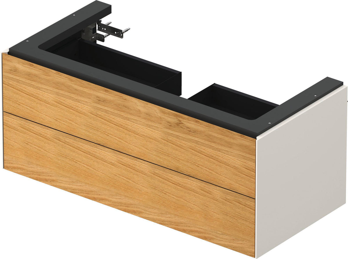 DURAVIT White Tulip Waschtischunterbau 984 mm, 2 Schubkästen, weiß seidenmatt