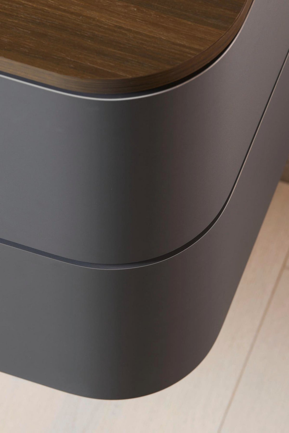 DURAVIT Happy D.2 Plus Konsole 1600 mm taupe supermatt – 2 Ausschnitte, 16 mm