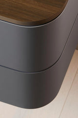 DURAVIT Happy D.2 Plus Konsole 1600 mm taupe supermatt – 2 Ausschnitte, 16 mm