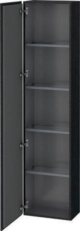 DURAVIT L-Cube Hochschrank 243x400x1760mm Eiche Schwarz, 1 Tür links, Soft-Close