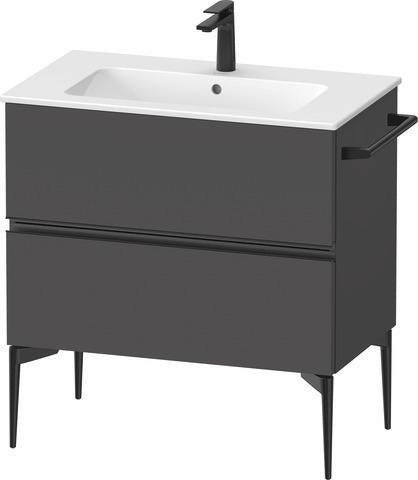 DURAVIT Sivida Waschtischunterbau 810 mm, bodenstehend, 2 Schubkästen, Eiche, Soft-Close