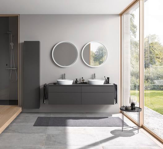 Duravit Hochschrank L-Cube 243x400x1760mm, 1 Tür rechts, graphit matt – Wandhängend