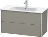 Duravit XSquare Waschtischunterbau 610 mm Nachtblau Seidenmatt mit 2 Schubkästen