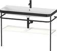 DURAVIT Happy D.2 c-bonded Waschtischset 1175 mm mit Metallkonsole, weiß