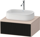 DURAVIT Zencha Konsolen-Waschtischunterbau 650 mm Eiche Anthrazit mit 1 Auszug und Push-Open