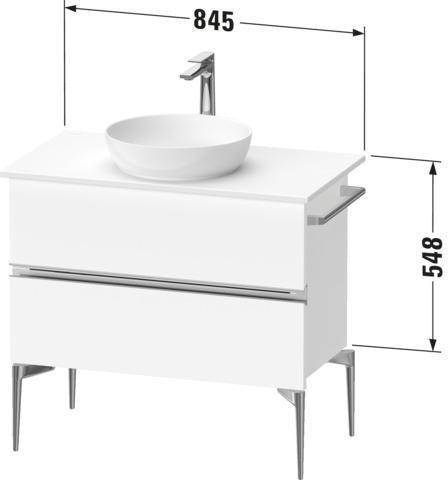 DURAVIT Sivida Waschtischunterbau 845 mm Eiche mit 2 Schubkästen und Soft-Close