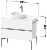 DURAVIT Sivida Waschtischunterbau 845 mm Eiche mit 2 Schubkästen und Soft-Close
